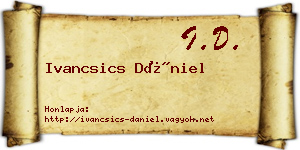 Ivancsics Dániel névjegykártya